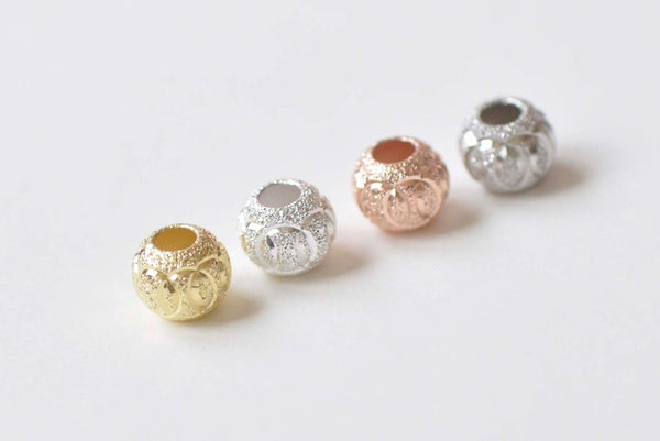 925 Sterling Silver Cut Out Stardust Loose Spacer Beads 8mm
