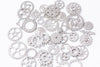 Bulk Gear Charms Collection Wheel Parts Pendants Mixed Color And Style 100g (3.5oz)