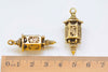 6 pcs of Antique Gold 3D Filigree Lantern Pendant Charms 12x35mm A5226