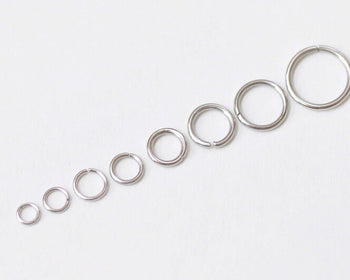 304 Stainless Steel Open Unsoldered Jump Rings Various Sizes Available Set of 50