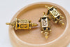6 pcs of Antique Gold 3D Filigree Lantern Pendant Charms 12x35mm A5226