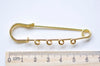 10 pcs Shiny Gold Kilt Pin Safety Pins Broochs One/Two/Three/Four/Five Loops