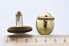Antique Bronze Oval Bezel Cuff Link Blanks Set of 10 A3281