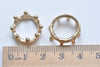 Light Gold Crown Ring Small Charms Pendants 6x17mm Set of 10  A2569