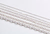Polished 925 Sterling Silver Textured Oval Chain 0.9mm-2.8mm