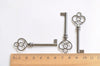 10 pcs Skeleton Key Charms Pendants 20x62mm