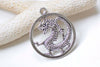 Antique Bronze/Silver/Gold Dragon Ring Round Charms 32mm Set of 10