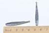 10 pcs Antique Copper Long Leaf Teardrop Charms Pendants 6x42mm A8610
