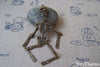 4 pcs of Antique Bronze Flexible Skeleton Charms Pendant A4366