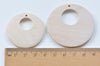 10 pcs Unfinished Round Wood Chips Earring Pendants Beads Findings