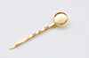 Bezel Bobby Pin Wavy Hair Clips Cabochon 2x55mm Antique Bronze/Silver/Gold Set of 10