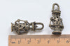 Antique Bronze 3D Filigree Lantern Pendant Charms 17x34mm Set of 10
