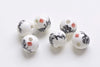 20 pcs Chinese Bamboo Leaf Ceramic Beads 6mm/8mm/10mm/12mm/14mm