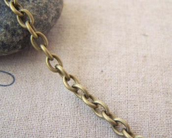 16ft (5m) Antique Bronze Steel Cable Chain Link 4x5.5mm A5281