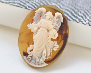 Gorgeous 1 pc Resin Angel Oval Cameo Cabochon 30x40mm A390