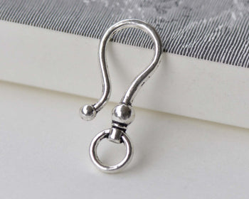 10 pcs Antiqued Silver Hooks Charms Connectors A8539