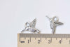 Antique Silver Hummingbird Bird Charms 15x19mm Set of 20 A8426