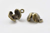 Antique Bronze Scallop Shell Pearl Charms Set of 20 A8547