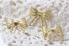 10 pcs Raw Brass Bowtie Knot Embellishment Stamping A8553