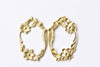 10 pcs Raw Brass Oval Flower Ring Embellishments 28x45mm A8555