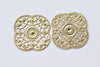 10 pcs Raw Brass Fancy Filigree Flower Ring Embellishments A8558