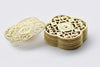 10 pcs Raw Brass Fancy Filigree Flower Ring Embellishments A8558
