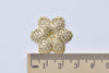 10 pcs Raw Brass Six Petal Filigree Flower Embellishments A8559