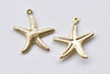 10 pcs Raw Brass Starfish Charms Embellishments 20x22mm A8563