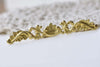 20 pcs Raw Brass Long Floral Stamping Embellishments A8564