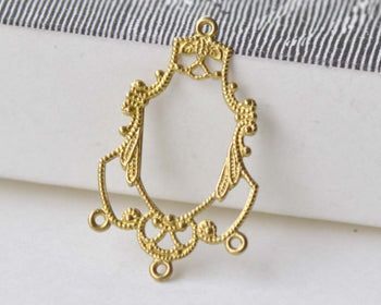 20 pcs Raw Brass Chandelier Earring Drops Embellishments A8586
