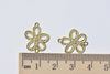 20 pcs Raw Brass Irregular Flower Connector Embellishment A8590