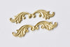 20 pcs Raw Brass Fancy Leaf Vine Stamping Embellishments A8591