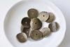 50 pcs Curved Potato Chip Antique Bronze Round Spacer Disc Beads A8620