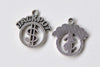 10 pcs Antique Silver Dollar Jackpot Lottery Charms A8622