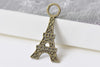 Flat Eiffel Tower Charm Pendants Antique Bronze Finish Set of 20 A8464
