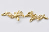 10 pcs Gold Plated Bird On Branch Connector Pendants A8628