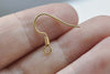 100 pcs Gold Plated Brass Simple Fish Hook Earwire Findings A8630