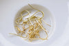 100 pcs Gold Plated Brass Simple Fish Hook Earwire Findings A8630