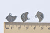 20 pcs Antique Silver Flat Baby Bird Sparrow Charms A8647