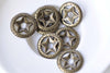 20 pcs Wicca Pentagram Circle Charms Antique Bronze Pendants A8649