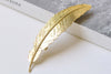 2 pcs Silver/Gold/Platinum Feather Hair Clip Large French Barrette
