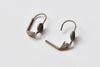 50 pcs Leverback Earwire 6mm Bezel Cup Antique Bronze/Rose/Gold/Silver