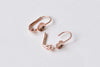 50 pcs Leverback Earwire 6mm Bezel Cup Antique Bronze/Rose/Gold/Silver