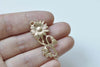4 pcs Light Gold Daisy Flower Connector Charms Embellishments A8513