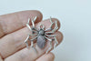 6 pcs Antique Silver Large Spider Pendants Charms 30x34mm A8514