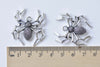 6 pcs Antique Silver Large Spider Pendants Charms 30x34mm A8514