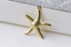 10 pcs Raw Brass Starfish Charms Embellishments 20x22mm A8563