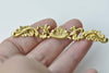 20 pcs Raw Brass Long Floral Stamping Embellishments A8564