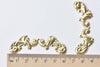 20 pcs Raw Brass Long Floral Stamping Embellishments 17x62mm A8565