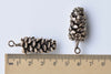 Antique Gold 3D Large Pinecones Charm Pendants Set of 4  A8688